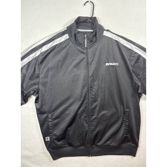 And1 Mens Black Track Jacket Size XXL - Picture 2 of 11
